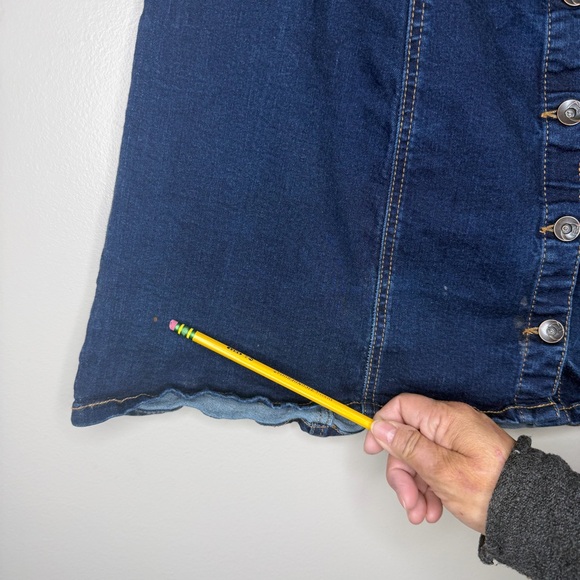 Classic Blue Denim Mini Skirt - Picture 2 of 11